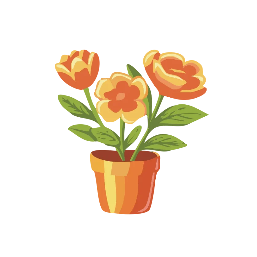 Potted plant with blooming flowers representing indoor plant decor and botanical home styling ideas